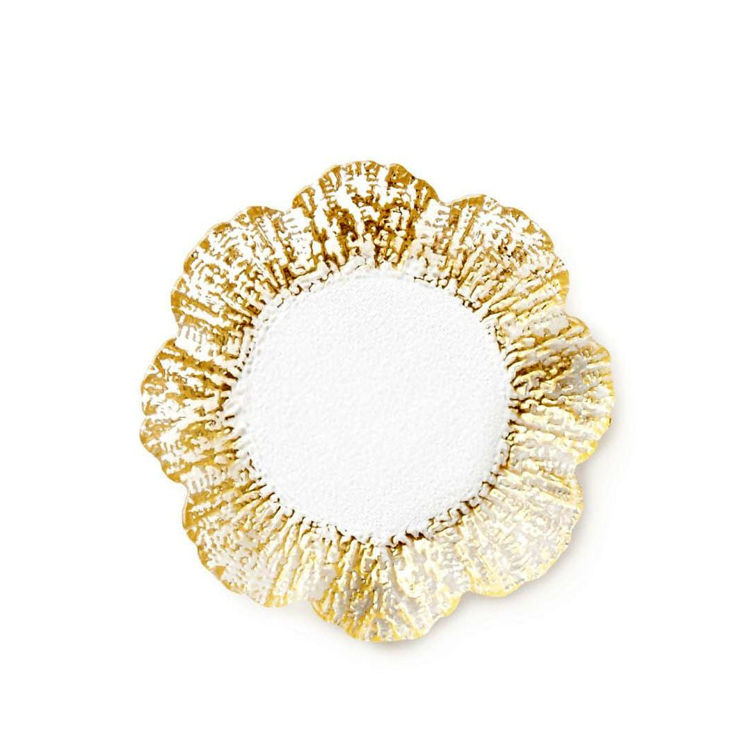 VIETRI: Rufolo Glass Gold Canape Plate - tops-selection.shop