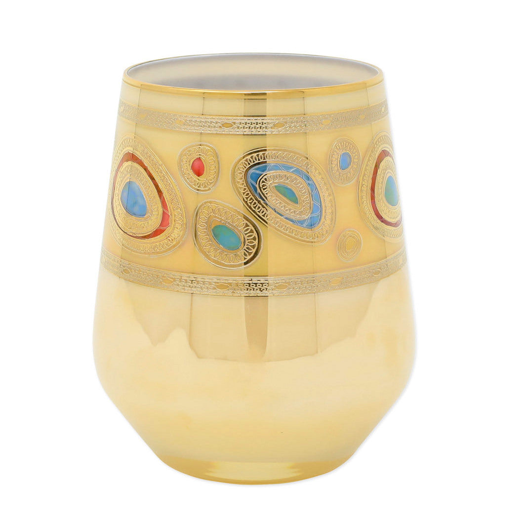 VIETRI: Regalia Cream Stemless Wine Glass - tops-selection.shop