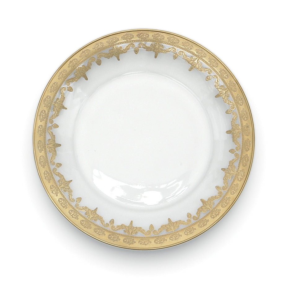 ARTE ITALICA: Vetro Gold Salad/Dessert Plate - tops-selection.shop