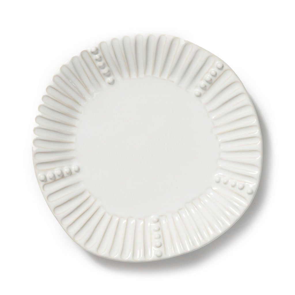 VIETRI: Incanto Stone White Stripe Salad Plate - tops-selection.shop