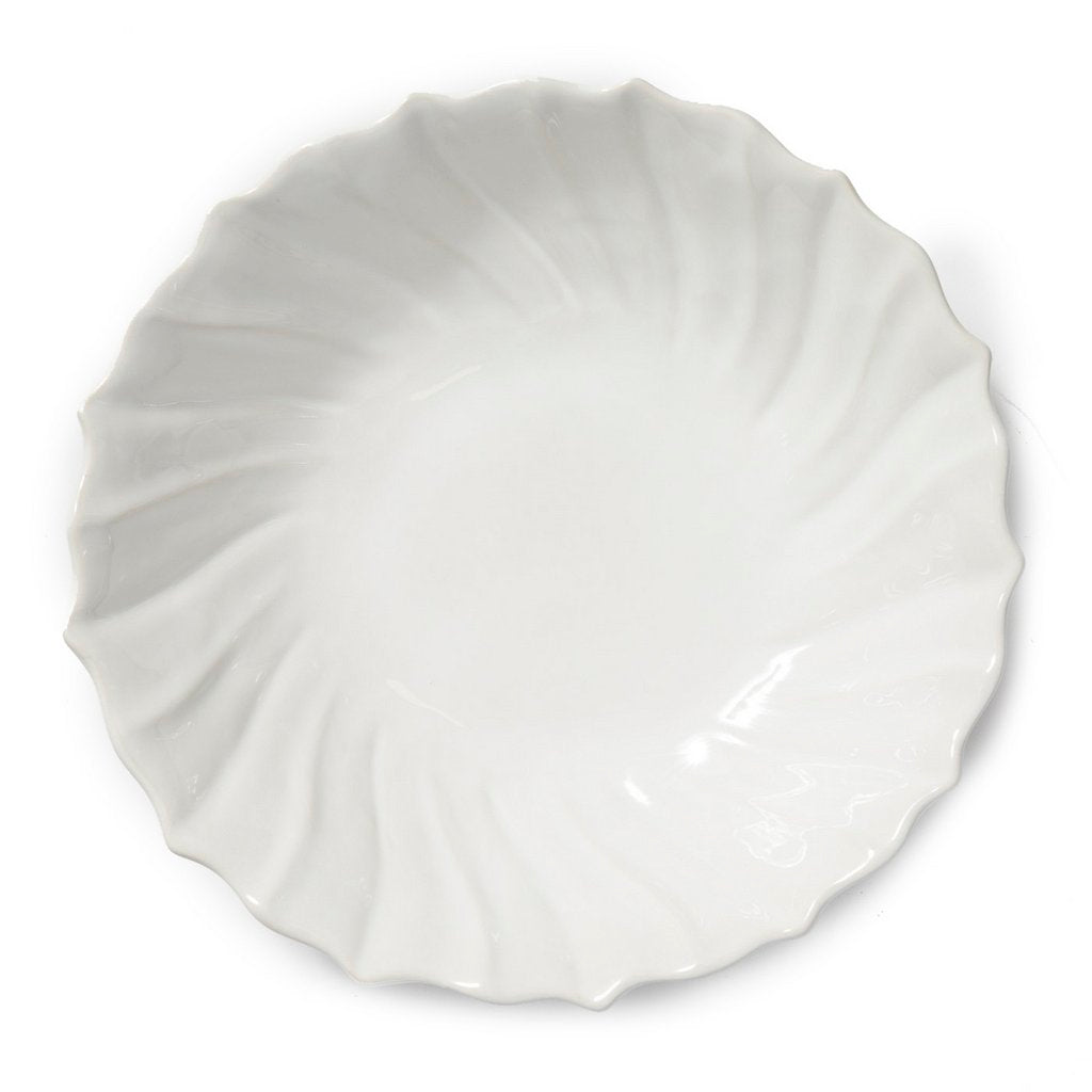 VIETRI: Incanto Stone White Ruffle Large Bowl - tops-selection.shop
