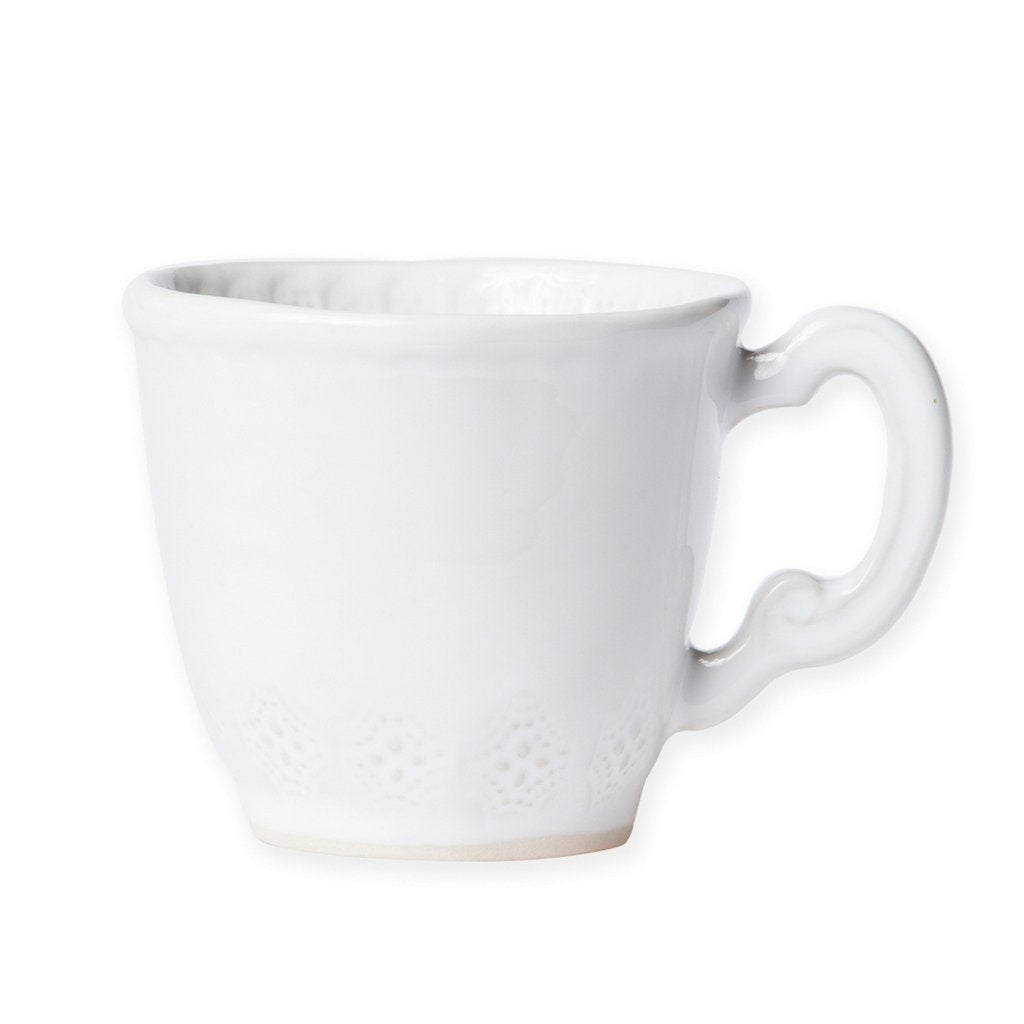 VIETRI: Incanto Stone White Lace Mug - tops-selection.shop