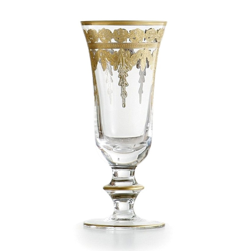 ARTE ITALICA: Vetro Gold Flute Glass - tops-selection.shop