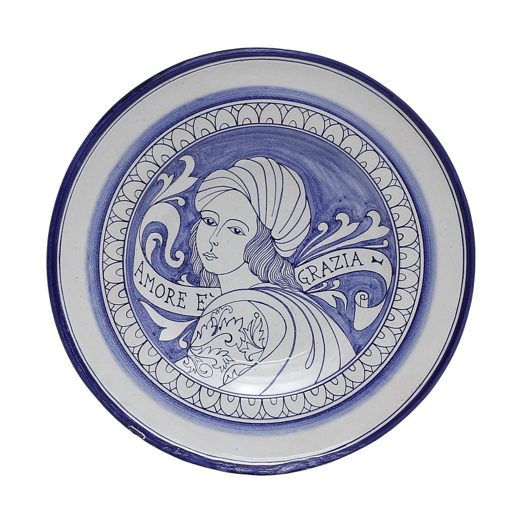 MONOTTI DERUTA: Amore Wall Plates with Noblewomen by the renowned Deruta artistic Claudio Monotti - (SET OF THREE) - tops-selection.shop