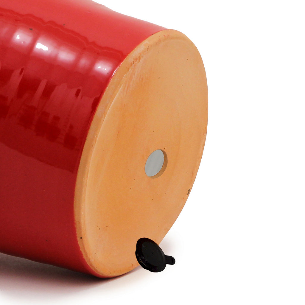 SCAVO Giardini Garden: Medium Planter Vase with fluted rim RED - tops-selection.shop