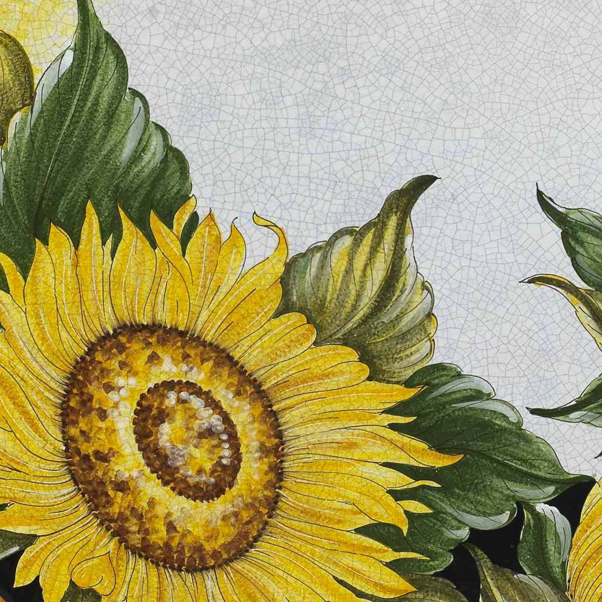 CERAMIC STONE TABLE + IRON BASE: SPELLO Design - Hand Painted in Deruta, Italy. - tops-selection.shop