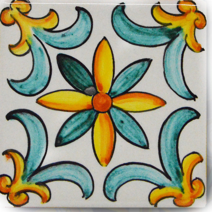FRANCESCA NICCACCI: Deruta Vario Hand Painted Wall Tile - tops-selection.shop