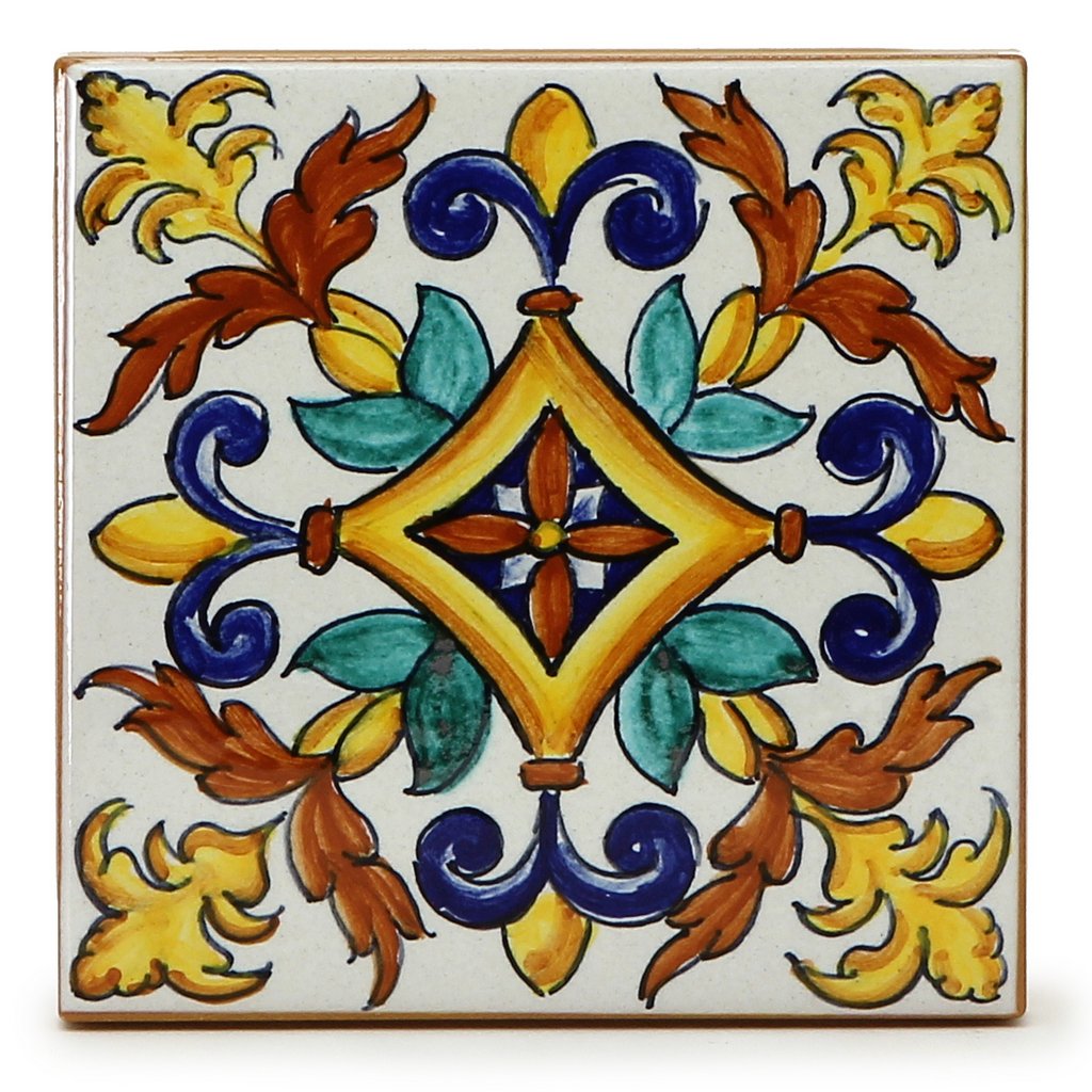 FRANCESCA NICCACCI: Deruta Vario Hand Painted Wall Tile - tops-selection.shop