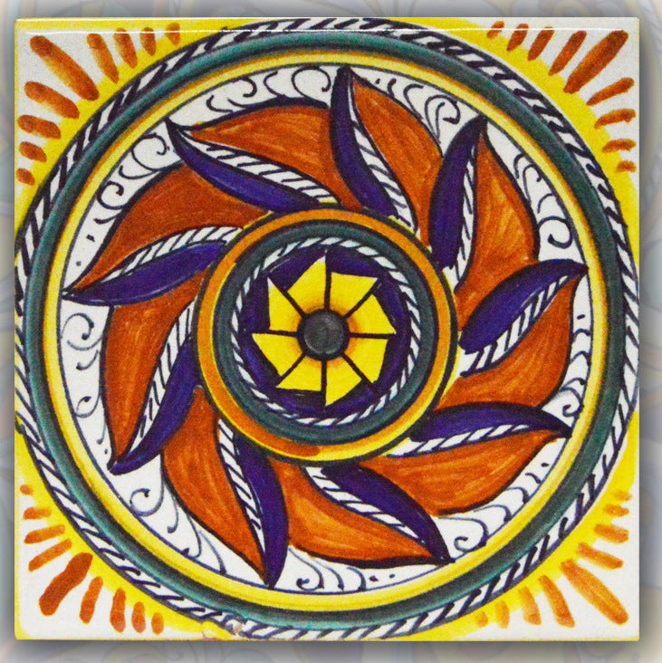 FRANCESCA NICCACCI: Deruta Vario Hand Painted Wall Tile - tops-selection.shop