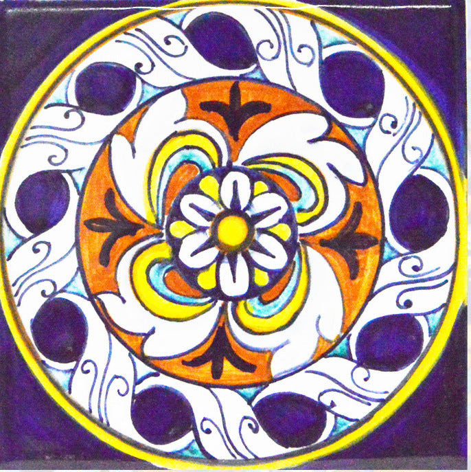 FRANCESCA NICCACCI: Deruta Vario Hand Painted Wall Tile - tops-selection.shop