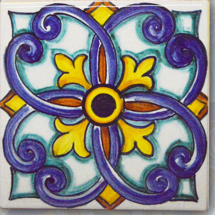 FRANCESCA NICCACCI: Deruta Vario Hand Painted Wall Tile - tops-selection.shop