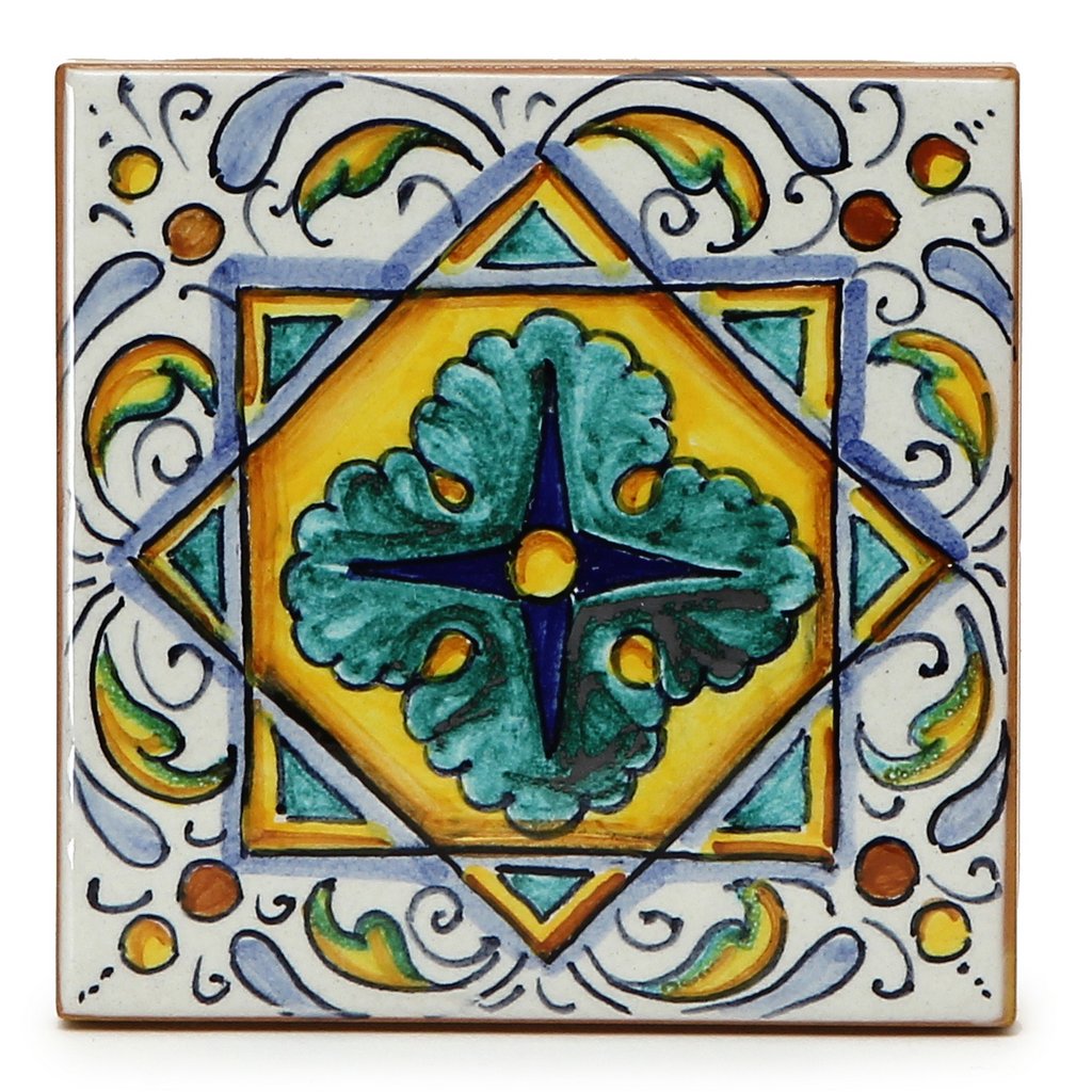 FRANCESCA NICCACCI: Deruta Vario Hand Painted Wall Tile - tops-selection.shop