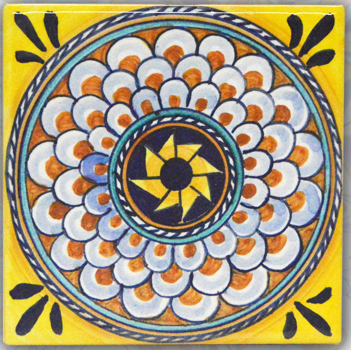 FRANCESCA NICCACCI: Deruta Vario Hand Painted Wall Tile - tops-selection.shop