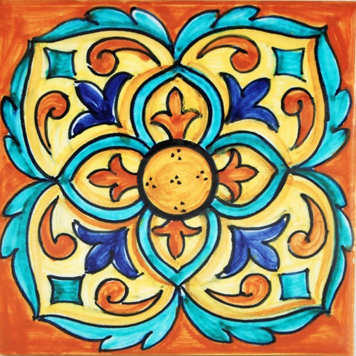FRANCESCA NICCACCI: Deruta Vario Hand Painted Wall Tile - tops-selection.shop