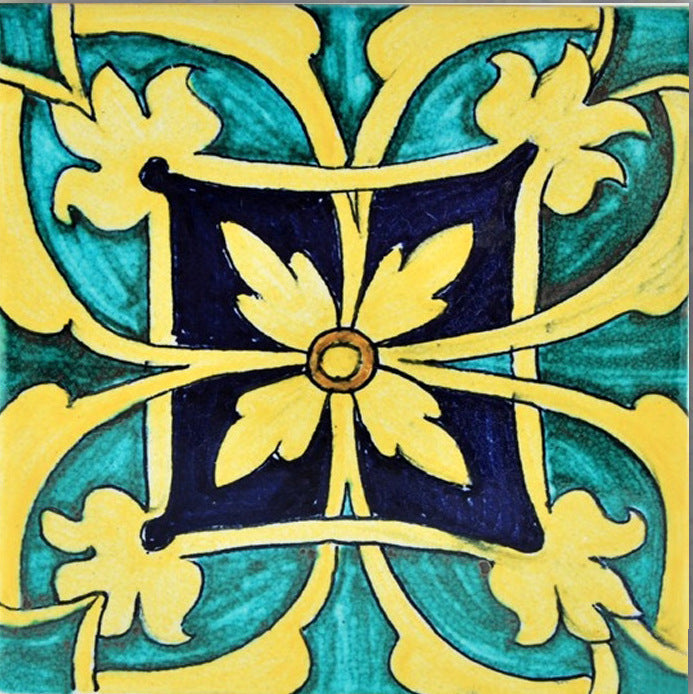 FRANCESCA NICCACCI: Deruta Vario Hand Painted Wall Tile - tops-selection.shop