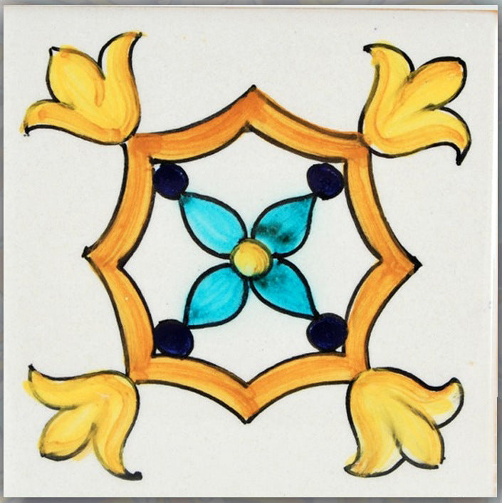 FRANCESCA NICCACCI: Deruta Vario Hand Painted Wall Tile - tops-selection.shop