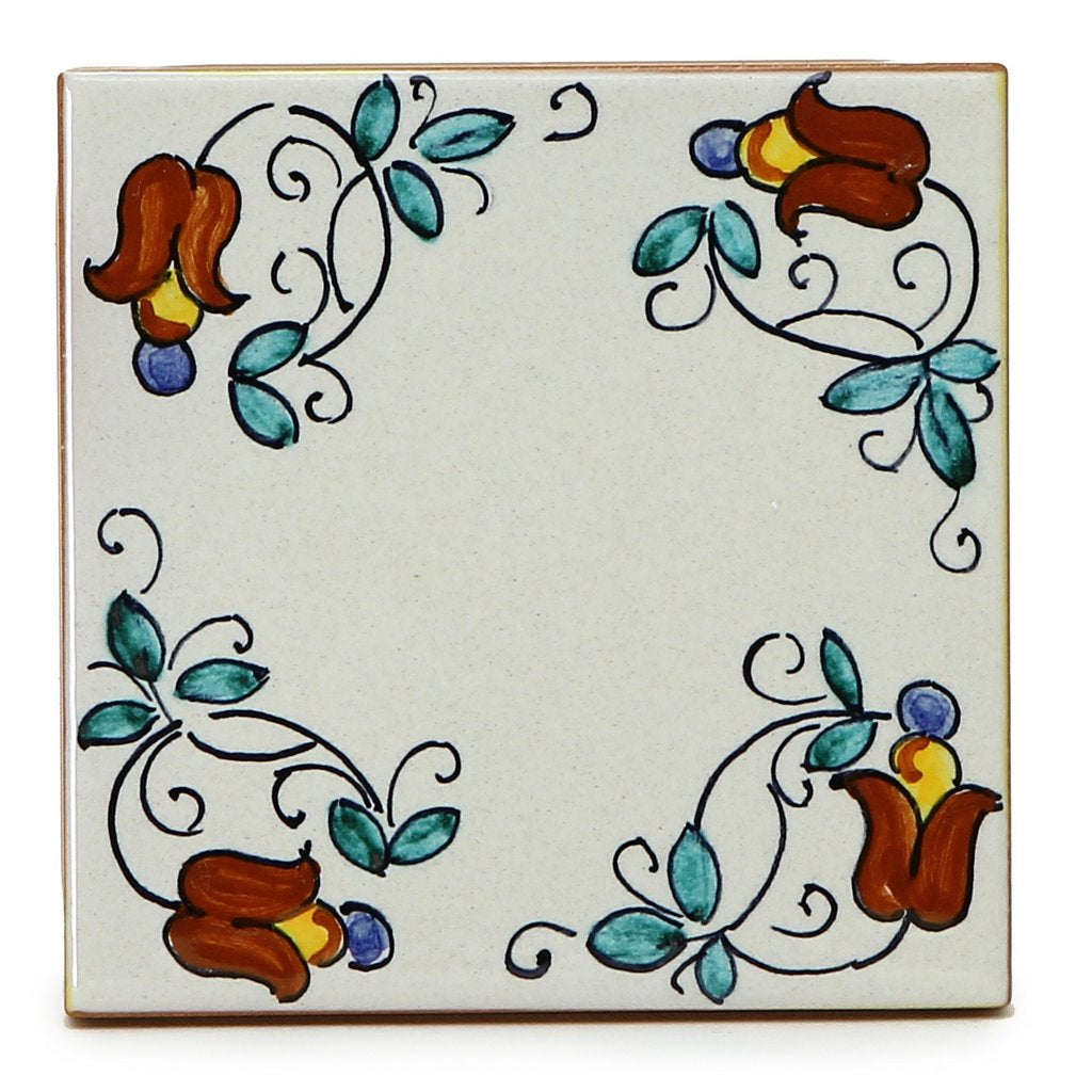 FRANCESCA NICCACCI: Deruta Vario Hand Painted Wall Tile - tops-selection.shop