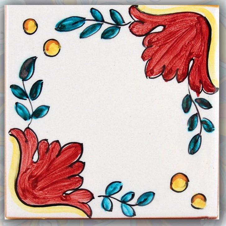 FRANCESCA NICCACCI: Deruta Vario Hand Painted Wall Tile - tops-selection.shop
