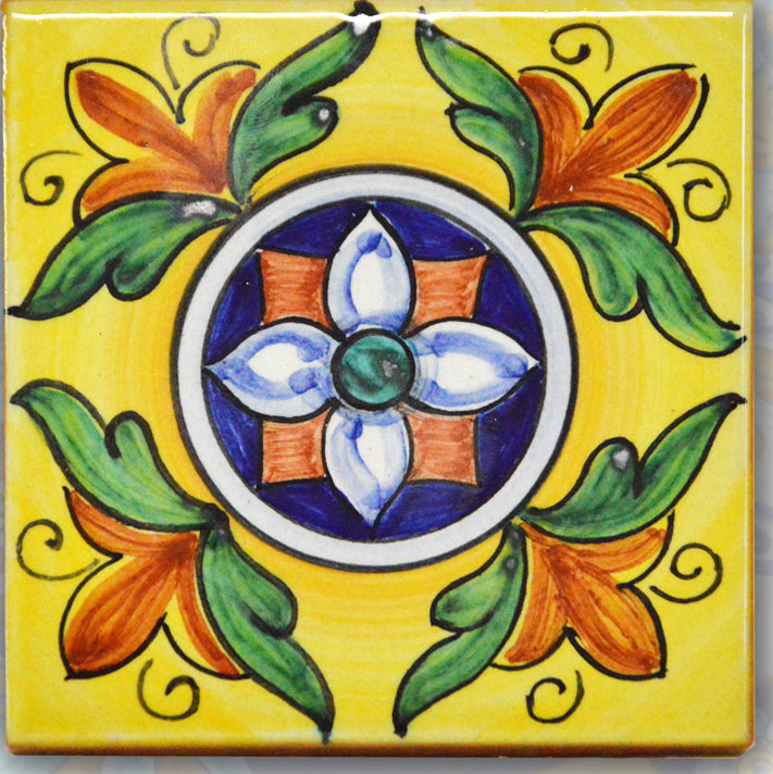 FRANCESCA NICCACCI: Deruta Vario Hand Painted Wall Tile - tops-selection.shop