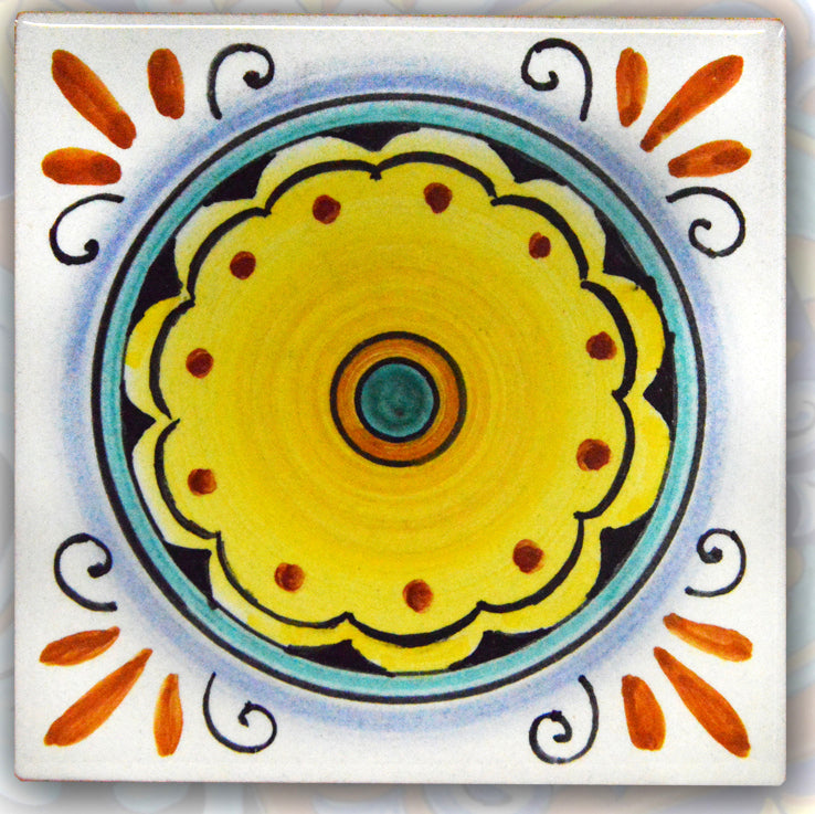 FRANCESCA NICCACCI: Deruta Vario Hand Painted Wall Tile - tops-selection.shop