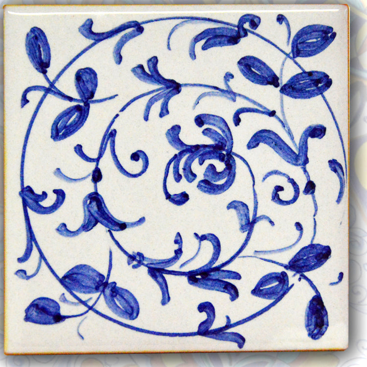 FRANCESCA NICCACCI: Deruta Vario Hand Painted Wall Tile - tops-selection.shop