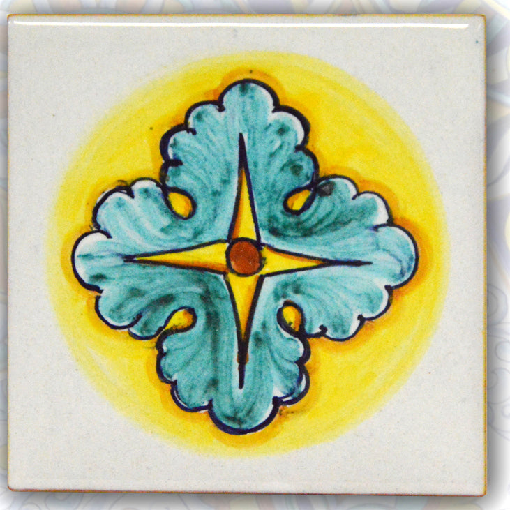 FRANCESCA NICCACCI: Deruta Vario Hand Painted Wall Tile - tops-selection.shop