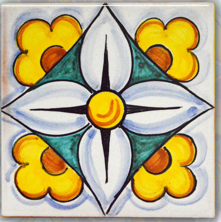 FRANCESCA NICCACCI: Deruta Vario Hand Painted Wall Tile - tops-selection.shop