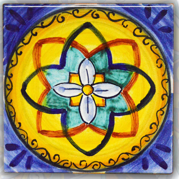 FRANCESCA NICCACCI: Deruta Vario Hand Painted Wall Tile - tops-selection.shop