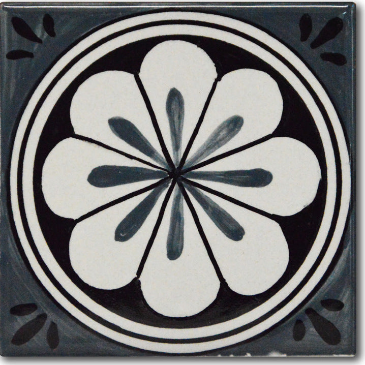 FRANCESCA NICCACCI: Deruta Vario Hand Painted Wall Tile Gray Shades - tops-selection.shop