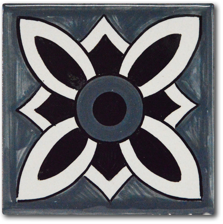 FRANCESCA NICCACCI: Deruta Vario Hand Painted Wall Tile Gray Shades - tops-selection.shop