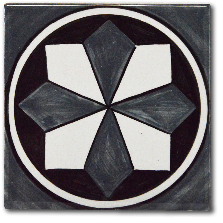 FRANCESCA NICCACCI: Deruta Vario Hand Painted Wall Tile Gray Shades - tops-selection.shop