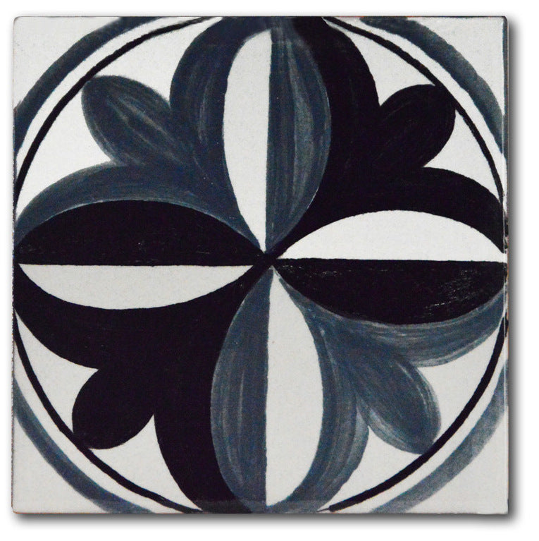 FRANCESCA NICCACCI: Deruta Vario Hand Painted Wall Tile Gray Shades - tops-selection.shop