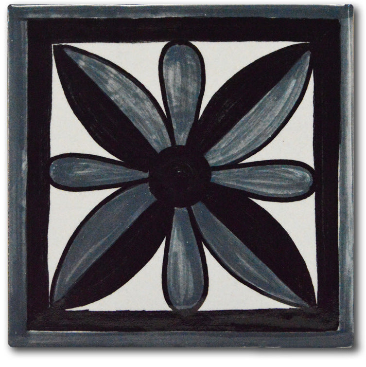 FRANCESCA NICCACCI: Deruta Vario Hand Painted Wall Tile Gray Shades - tops-selection.shop