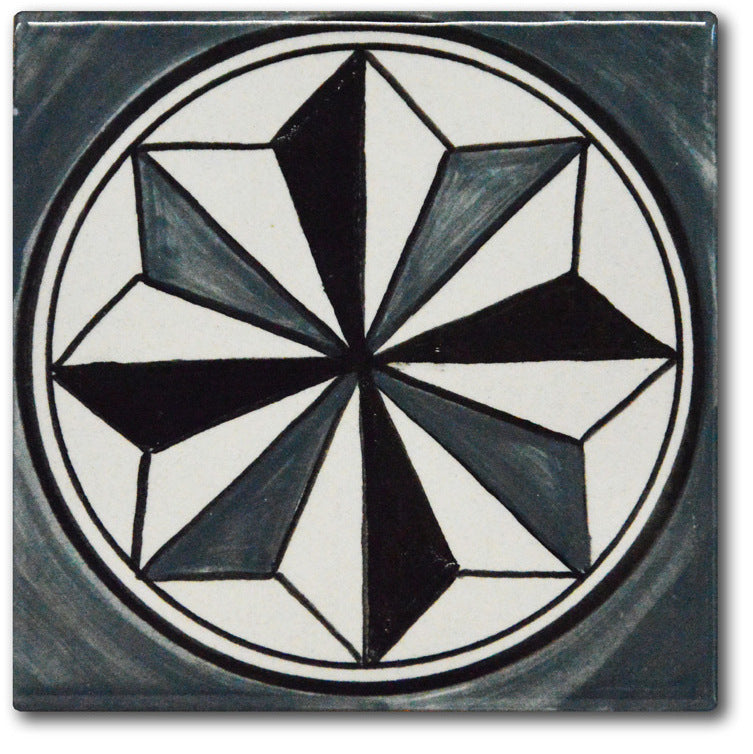 FRANCESCA NICCACCI: Deruta Vario Hand Painted Wall Tile Gray Shades - tops-selection.shop