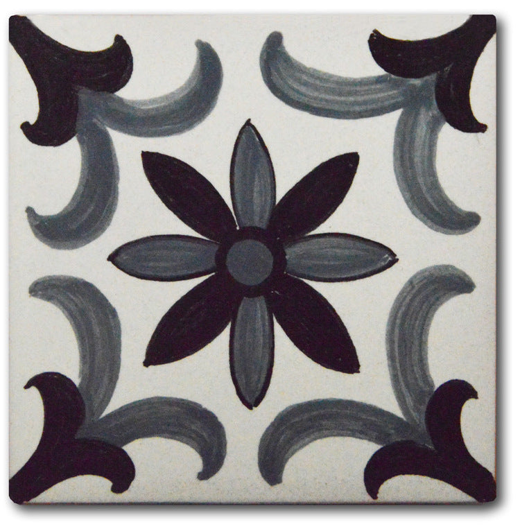 FRANCESCA NICCACCI: Deruta Vario Hand Painted Wall Tile Gray Shades - tops-selection.shop