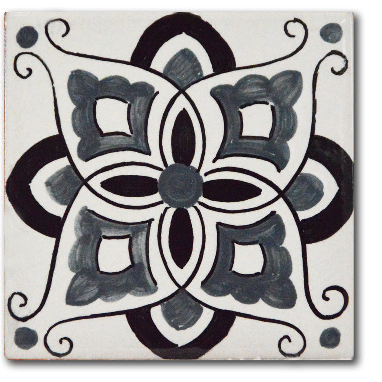FRANCESCA NICCACCI: Deruta Vario Hand Painted Wall Tile Gray Shades - tops-selection.shop