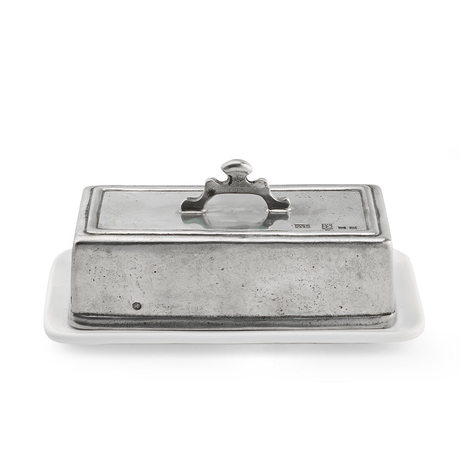 ARTE ITALICA: Tuscan Rectangular Butter Dish - tops-selection.shop