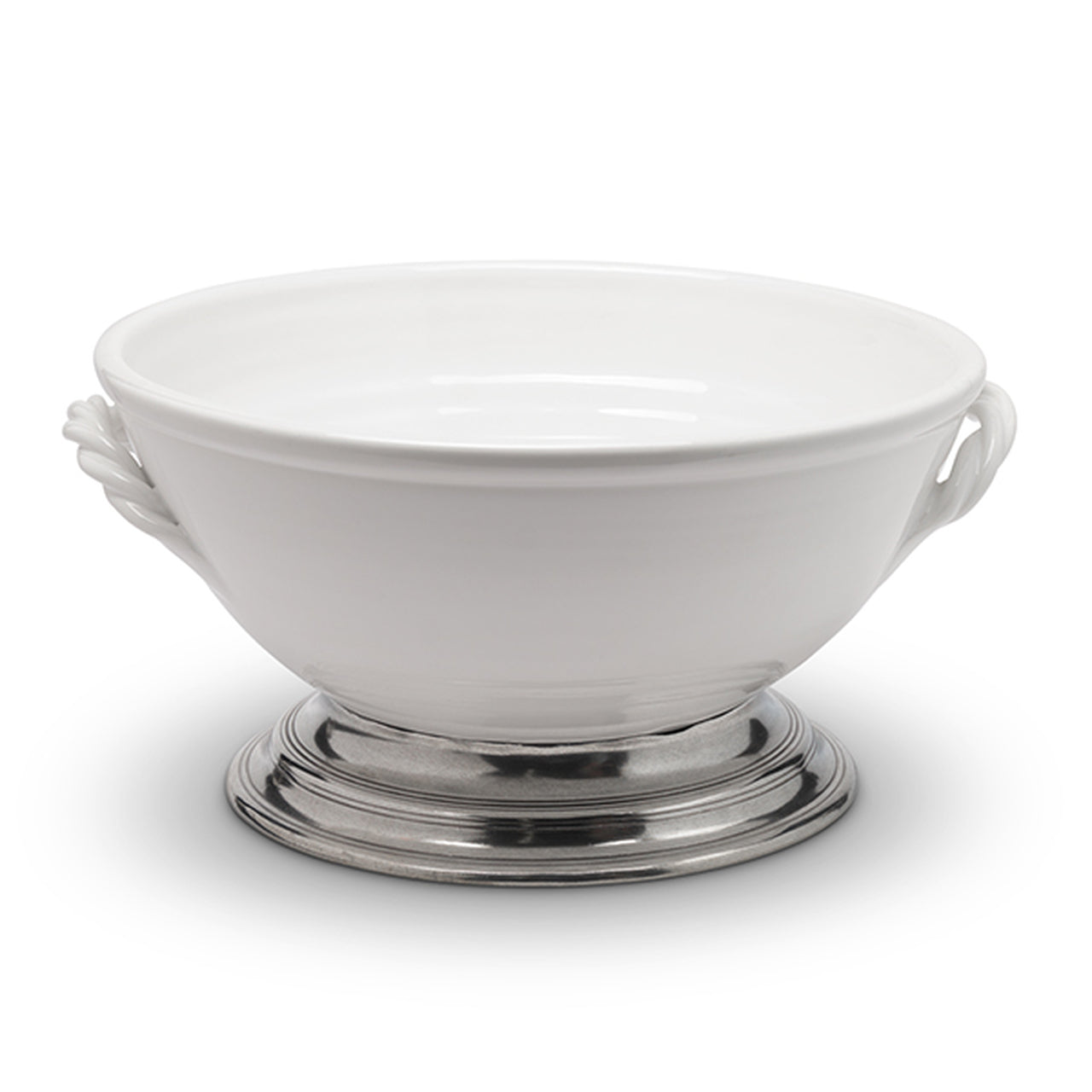 ARTE ITALICA: Tuscan Footed Bowl with Rope Handles - tops-selection.shop