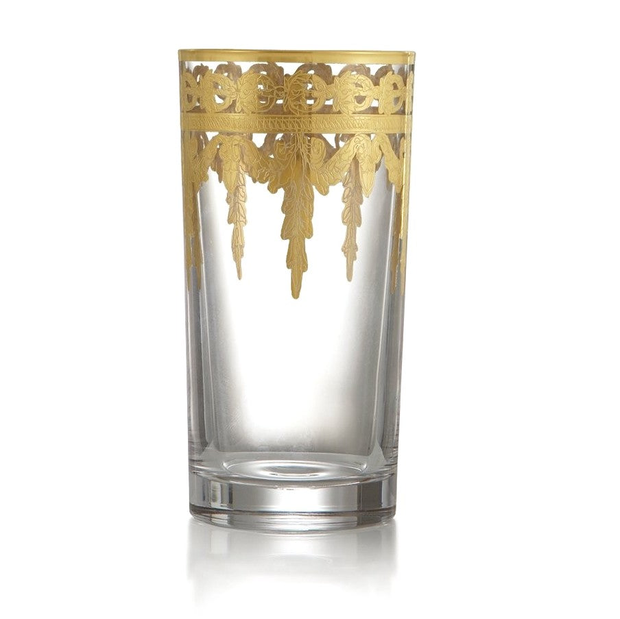 ARTE ITALICA: Vetro Gold Highball Glass - tops-selection.shop