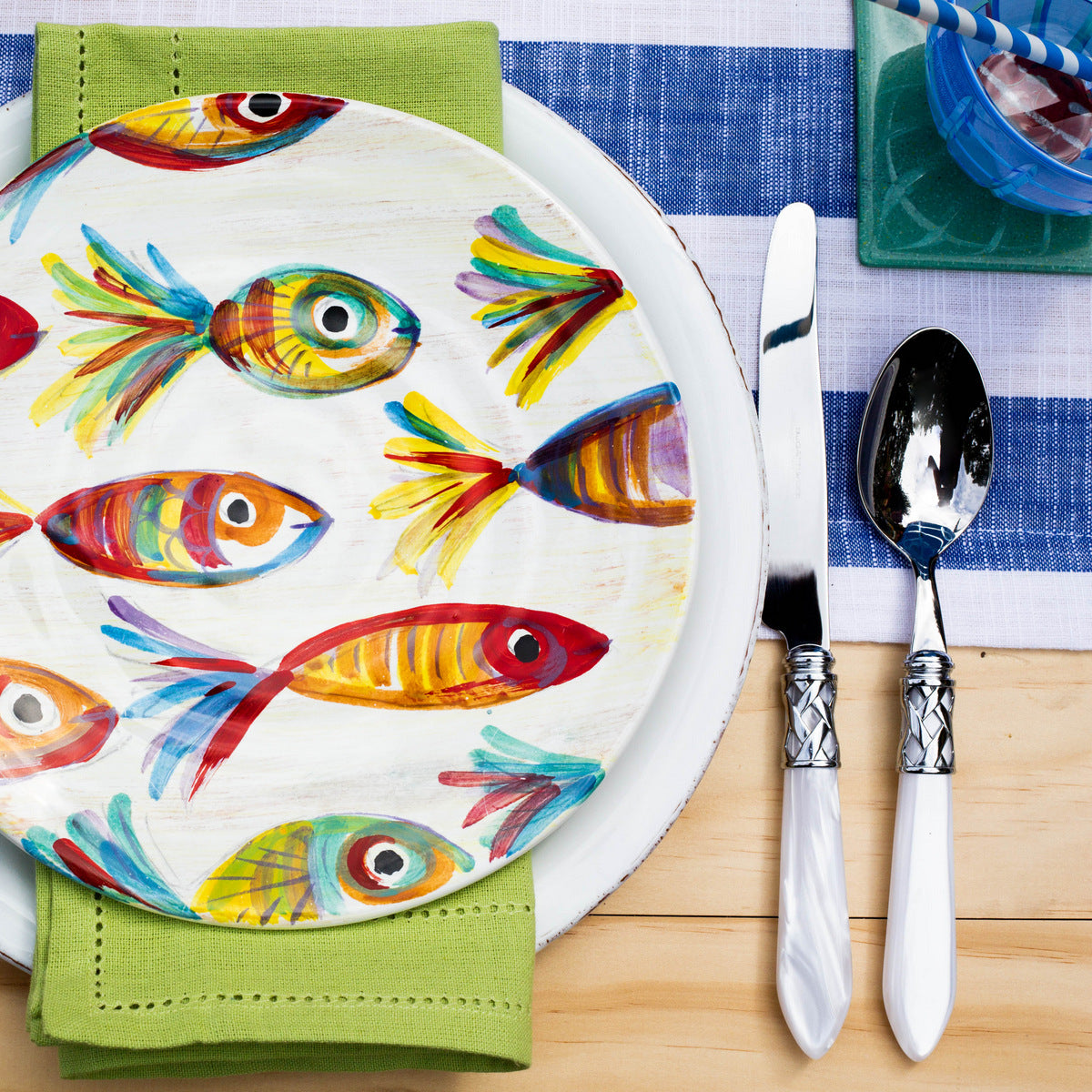 VIETRI: Aladdin Five Piece Place Setting CLEAR - tops-selection.shop