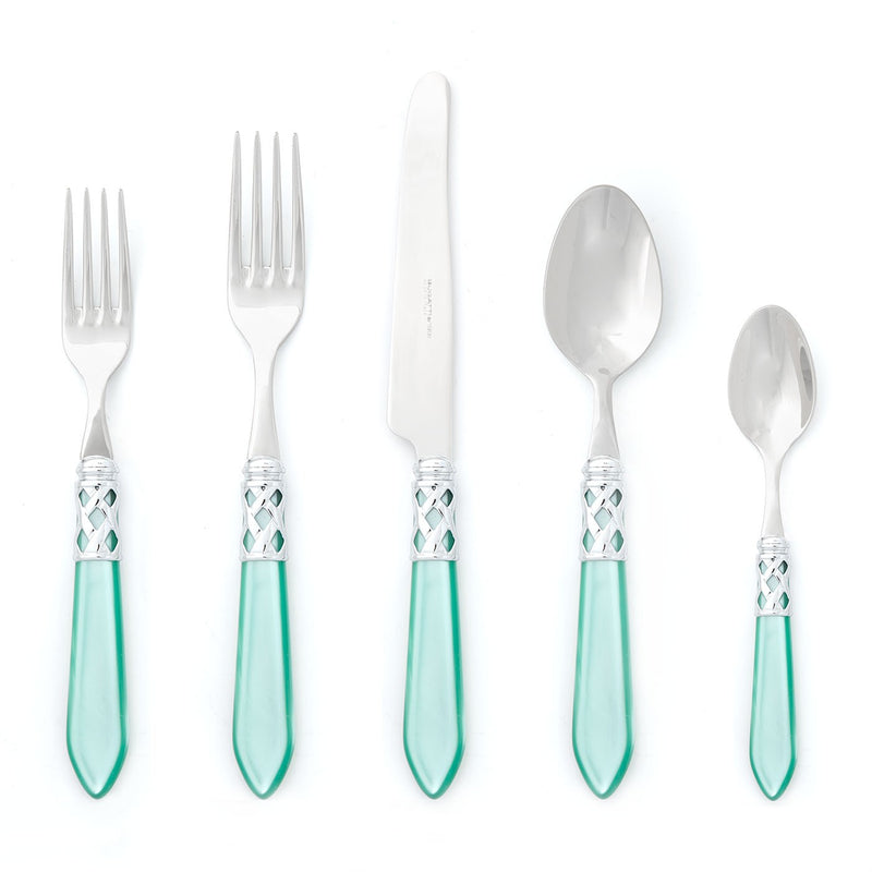 VIETRI: Aladdin Five-Piece Place Setting AQUA - tops-selection.shop