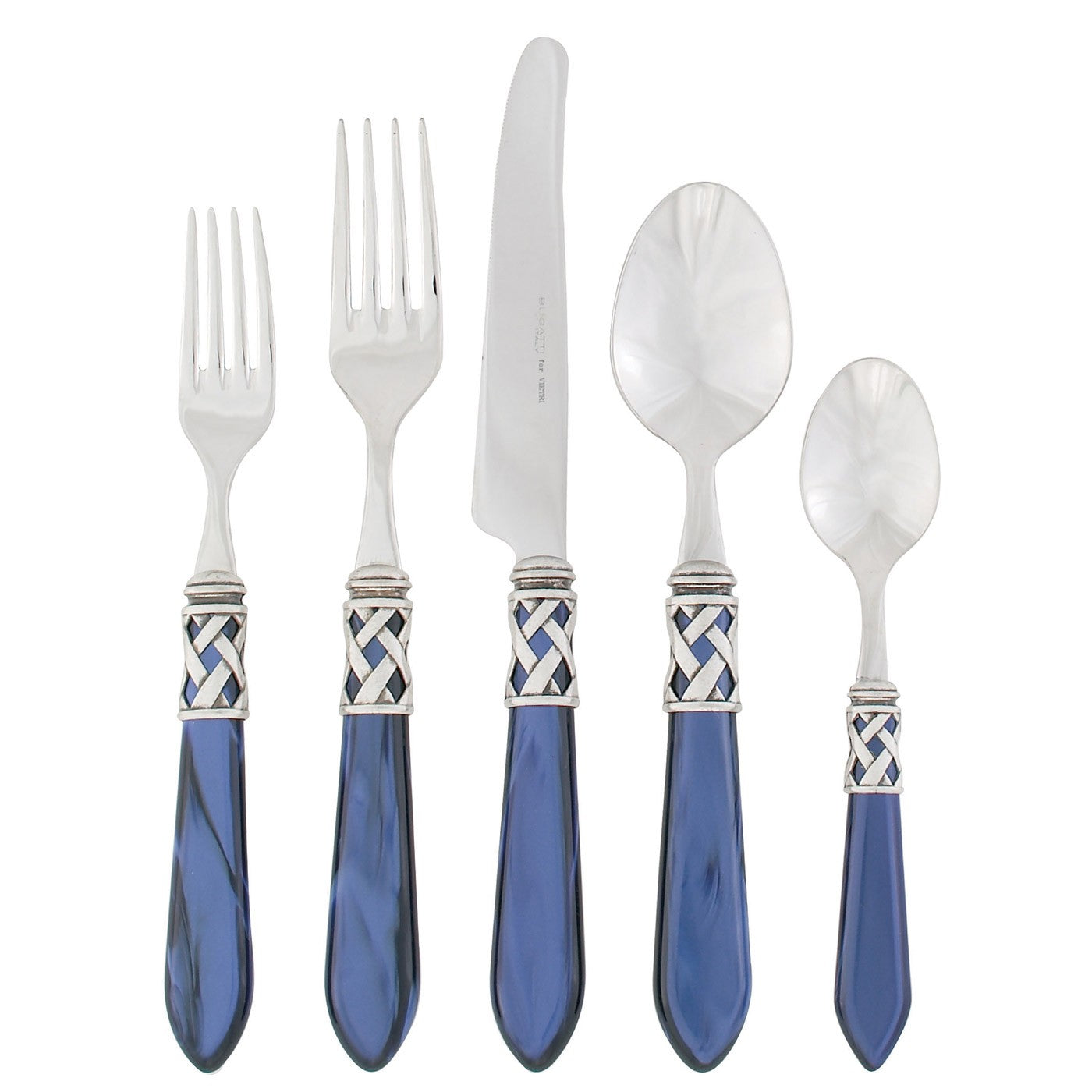 VIETRI: Aladdin Five Piece Place Setting BLUE - tops-selection.shop