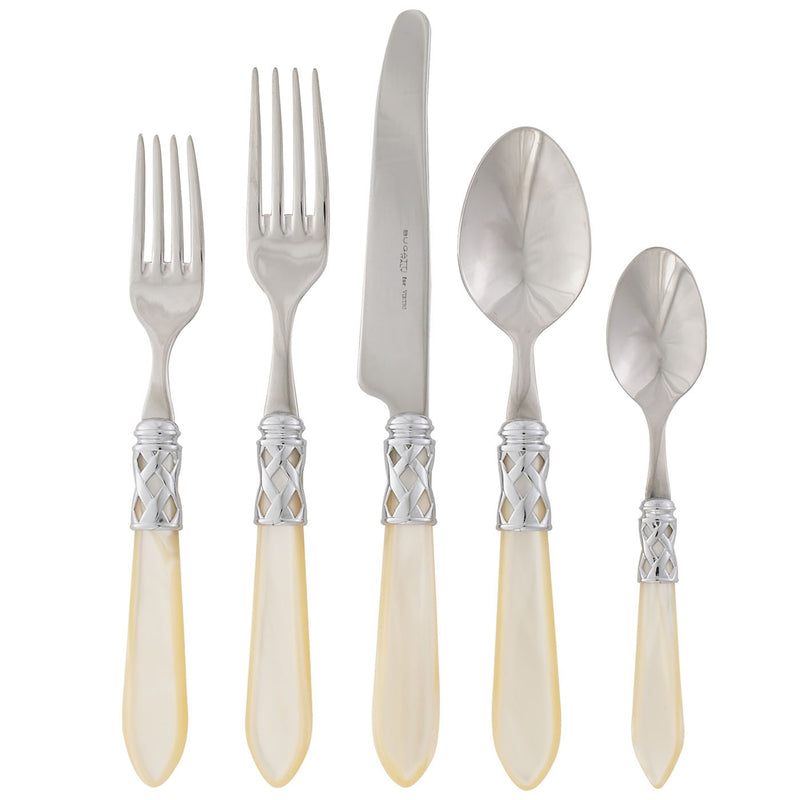 VIETRI: Aladdin Five Piece Place Setting IVORY - tops-selection.shop