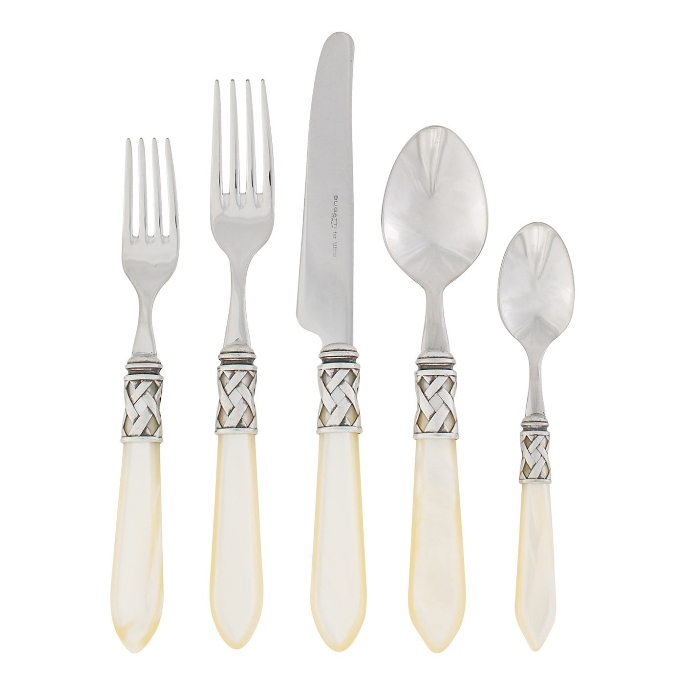 VIETRI: Aladdin Five Piece Place Setting IVORY - tops-selection.shop