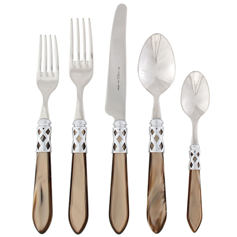 VIETRI: Aladdin Five Piece Place Setting TAUPE - tops-selection.shop