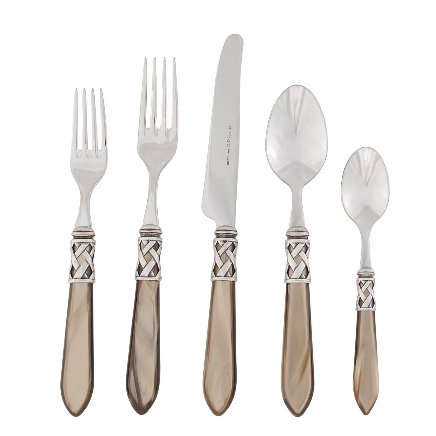 VIETRI: Aladdin Five Piece Place Setting TAUPE - tops-selection.shop