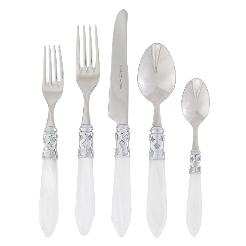 VIETRI: Aladdin Five Piece Place Setting WHITE - tops-selection.shop