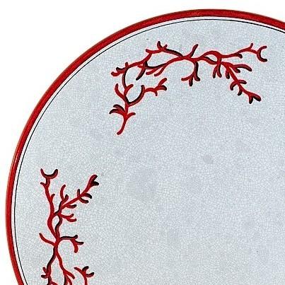 CERAMIC STONE TABLE + IRON BASE: LOS ANGELES Design - Hand Painted in Deruta, Italy. - tops-selection.shop