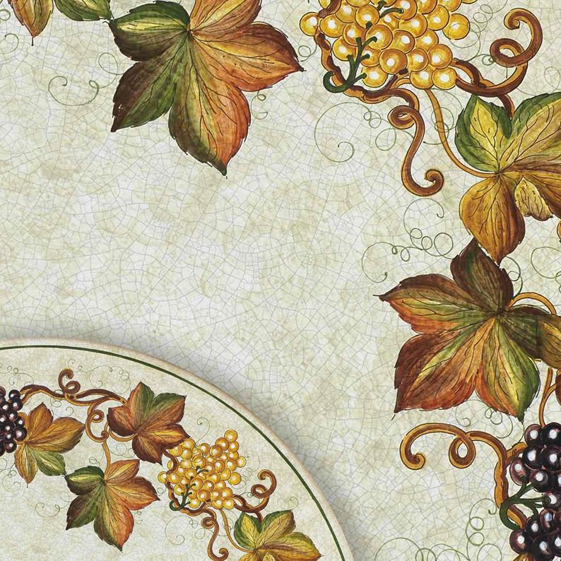 CERAMIC STONE TABLE + IRON BASE: MONTEFALCO Design - Hand Painted in Deruta, Italy. - tops-selection.shop