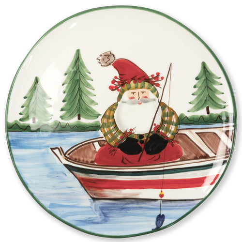 VIETRI: Old St Nick Round Platter - Fishings - tops-selection.shop